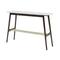 Walker Edison Faux White Marble/Dark Brown Oak Tapered Leg Entry Table